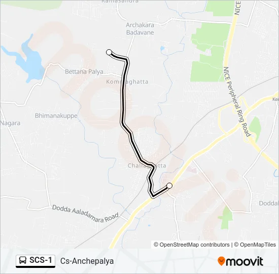 SCS-1 Bus Line Map