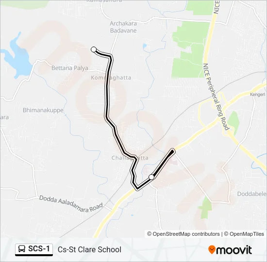 SCS-1 Bus Line Map