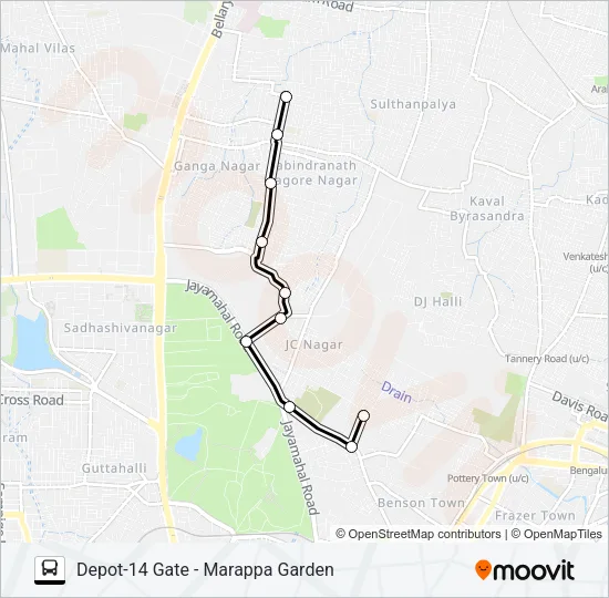 D14G-MRPG Bus Line Map