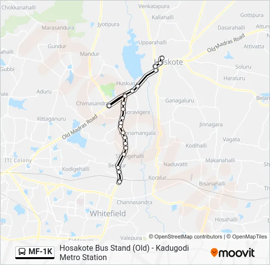 MF-1K Bus Line Map