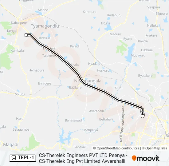 TEPL-1 Bus Line Map