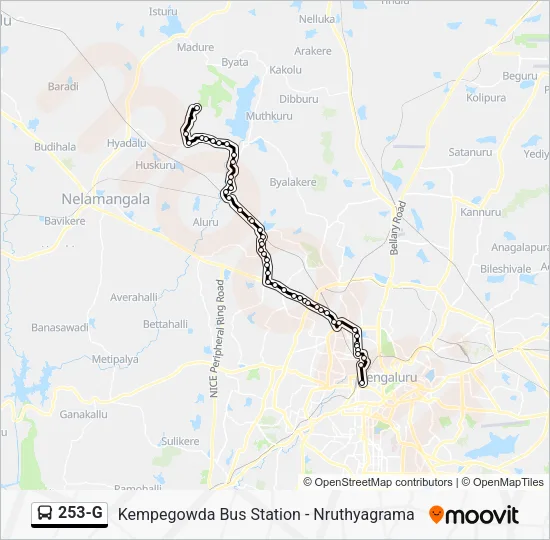 253-G Bus Line Map