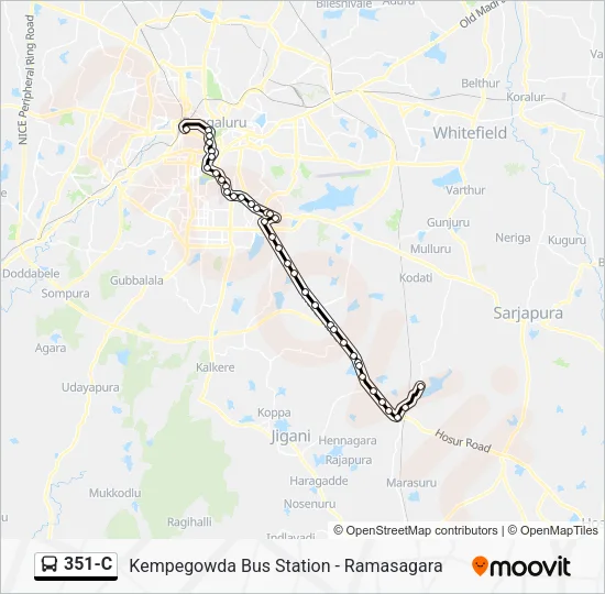 351-C Bus Line Map