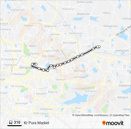 310 Bus Line Map