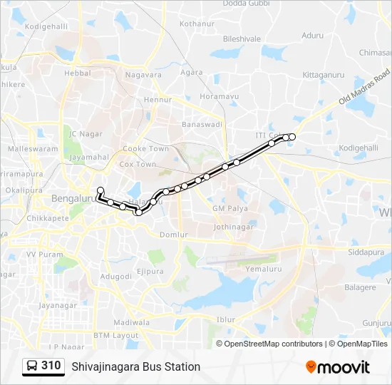310 Bus Line Map