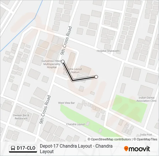 D17-CLO Bus Line Map