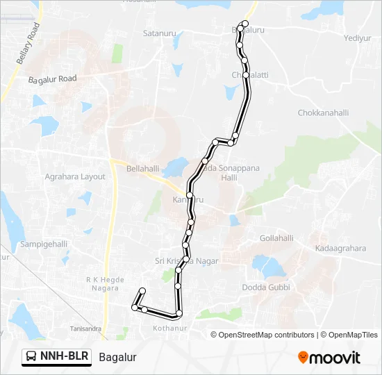 NNH-BLR Bus Line Map