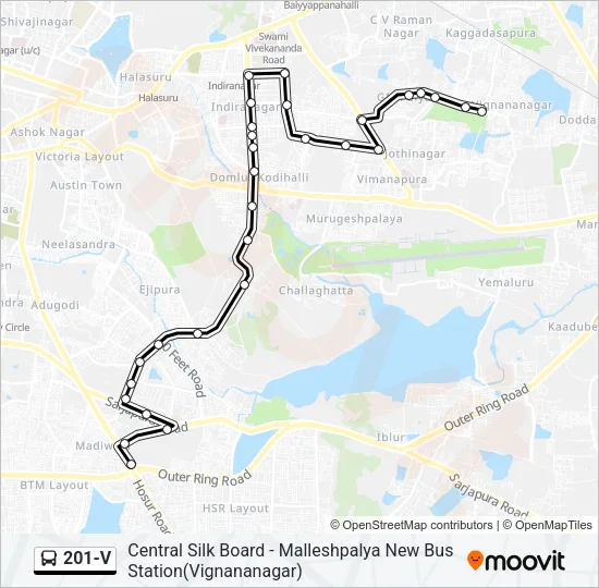 201-V Bus Line Map
