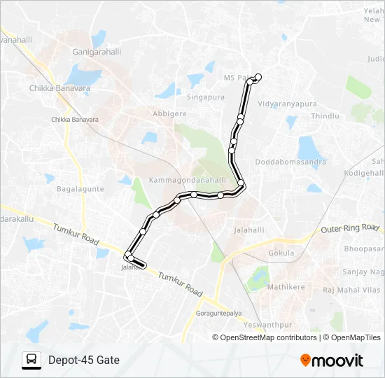 D45G-JHMS Bus Line Map