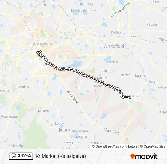 342-A Bus Line Map