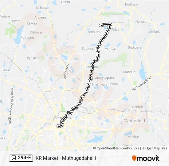 293-E Bus Line Map