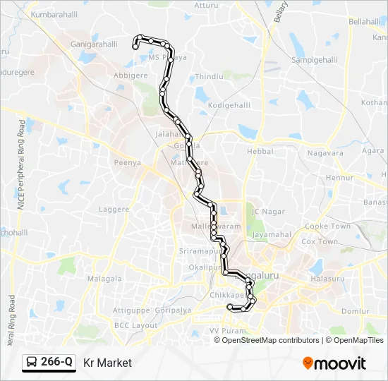 266-Q Bus Line Map