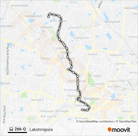 266-Q Bus Line Map