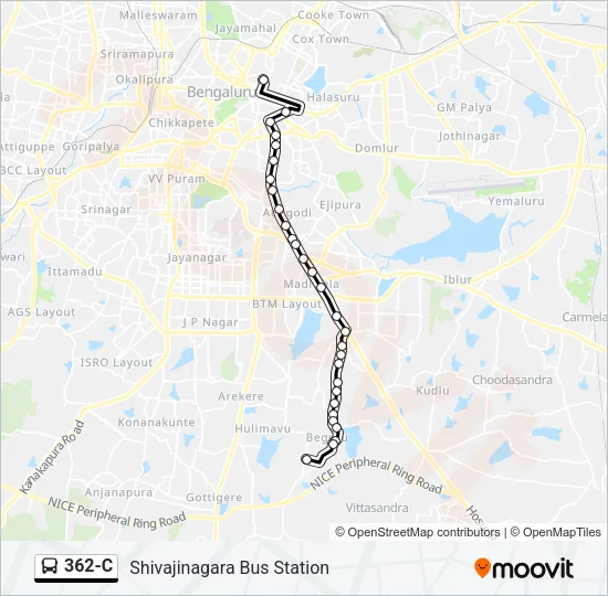 362-C Bus Line Map