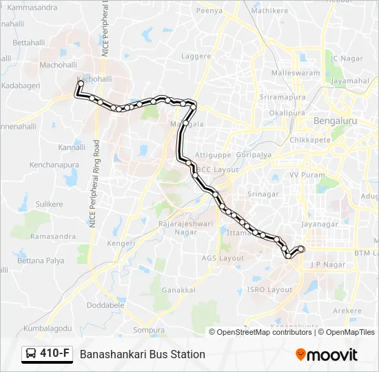 410-F Bus Line Map