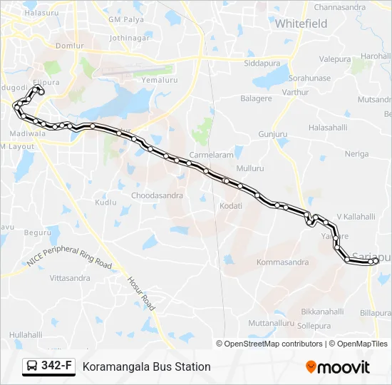 342-F Bus Line Map