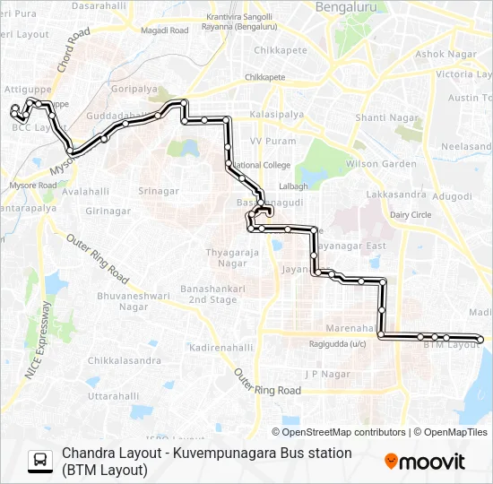 60-E CLO-BTM Bus Line Map