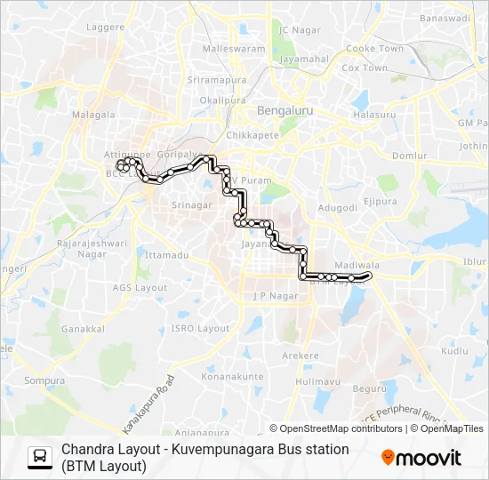 60-E CLO-BTM Bus Line Map