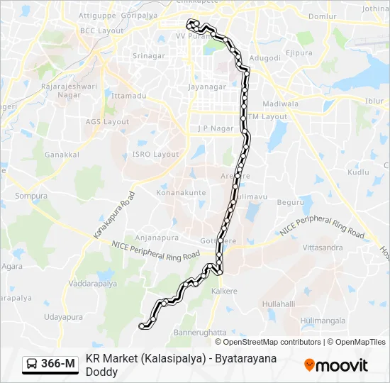 366-M Bus Line Map