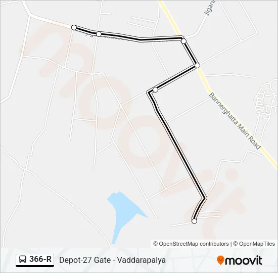 366-R Bus Line Map