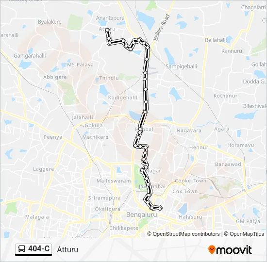404-C Bus Line Map