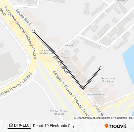 D19-ELC Bus Line Map