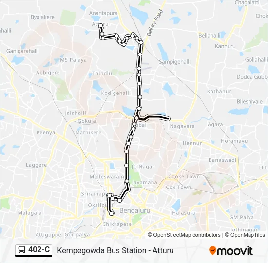 402-C Bus Line Map
