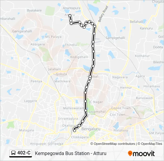 402-C Bus Line Map