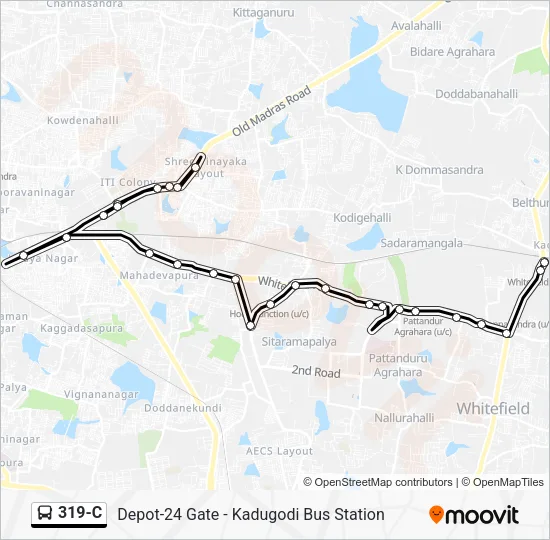 319-C Bus Line Map