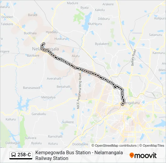 258-C Bus Line Map