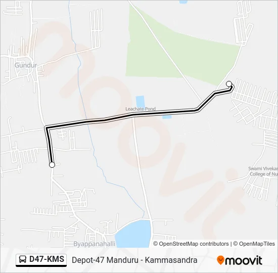 D47-KMS Bus Line Map