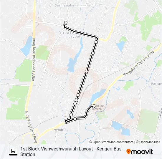 VLO1-KGR Bus Line Map