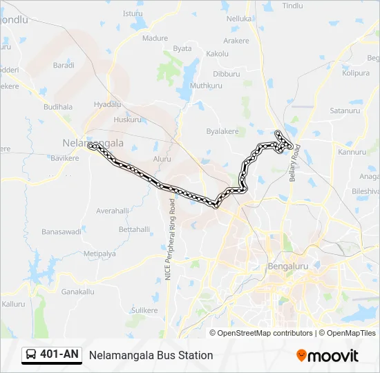 401-AN Bus Line Map