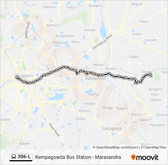 306-L Bus Line Map