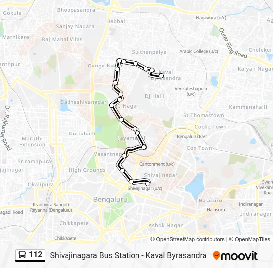 112 Bus Line Map
