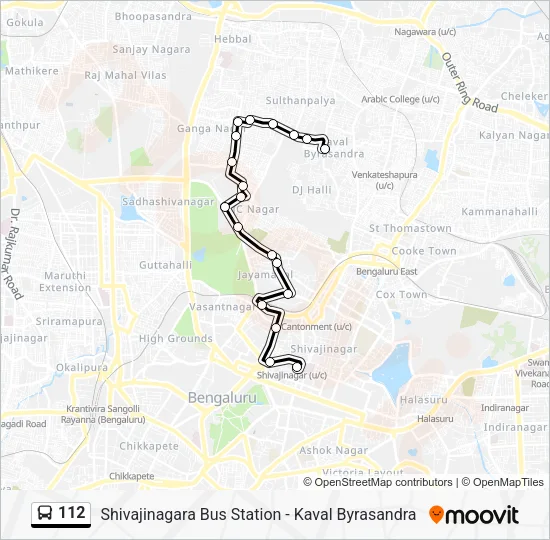 112 Bus Line Map