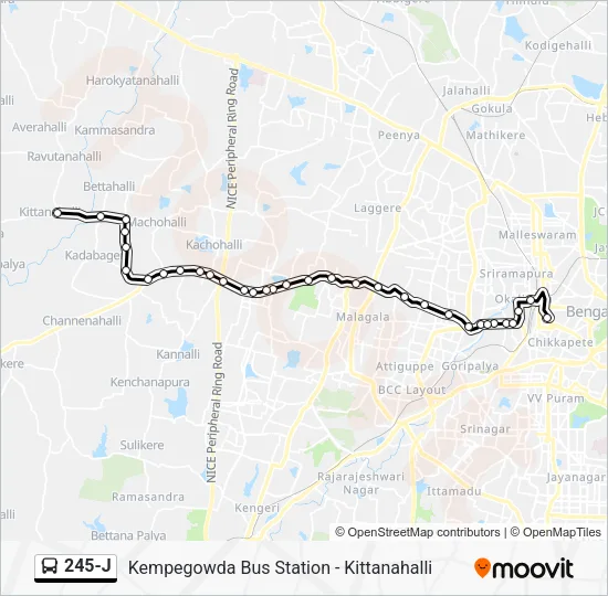 245-J Bus Line Map