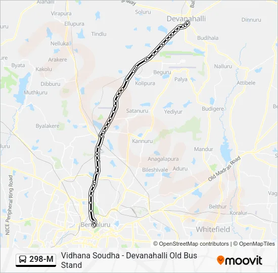 298-M Bus Line Map