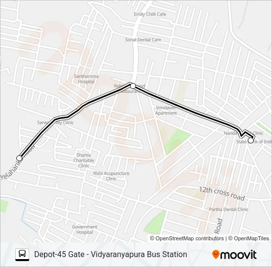 D45G-VRP Bus Line Map