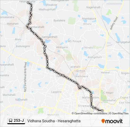 253-J Bus Line Map