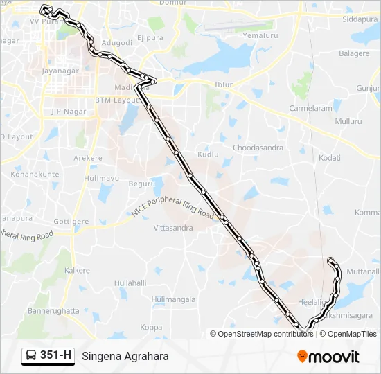 351-H Bus Line Map