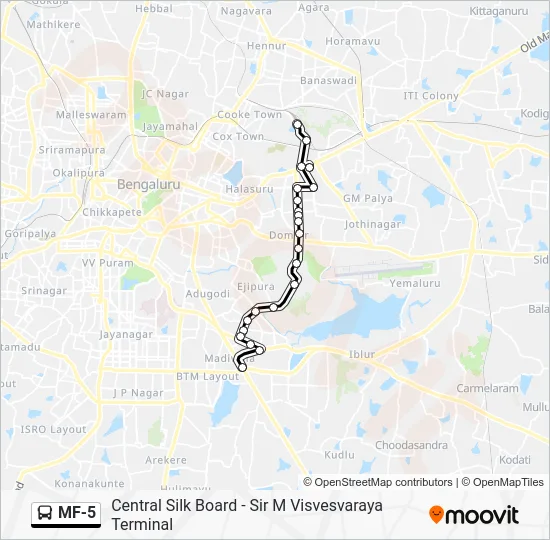 MF-5 Bus Line Map