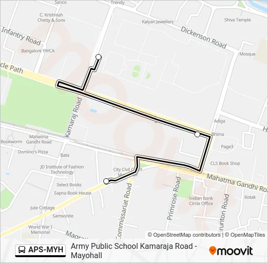 APS-MYH Bus Line Map