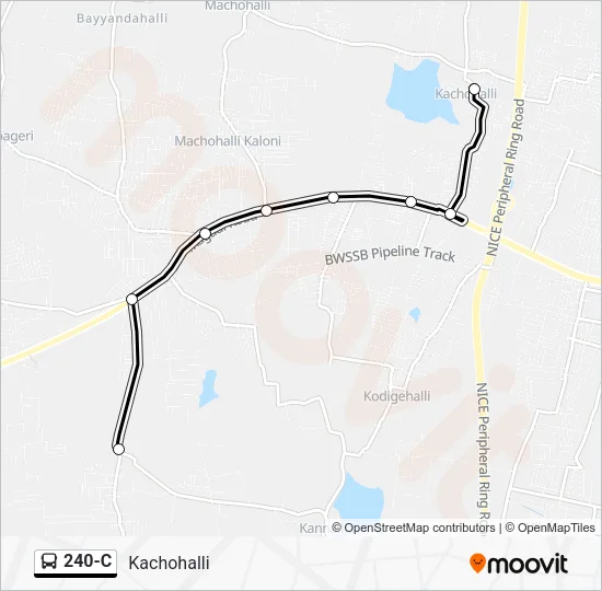 240-C Bus Line Map