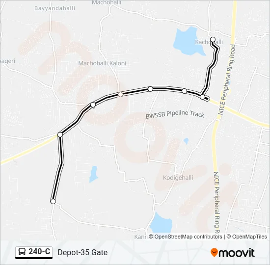 240-C Bus Line Map