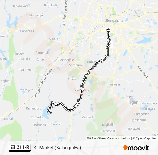 211-R Bus Line Map