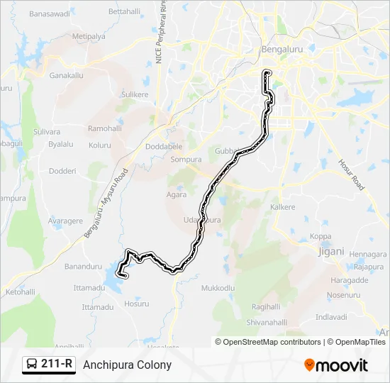 211-R Bus Line Map