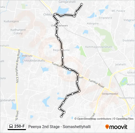250-F Bus Line Map