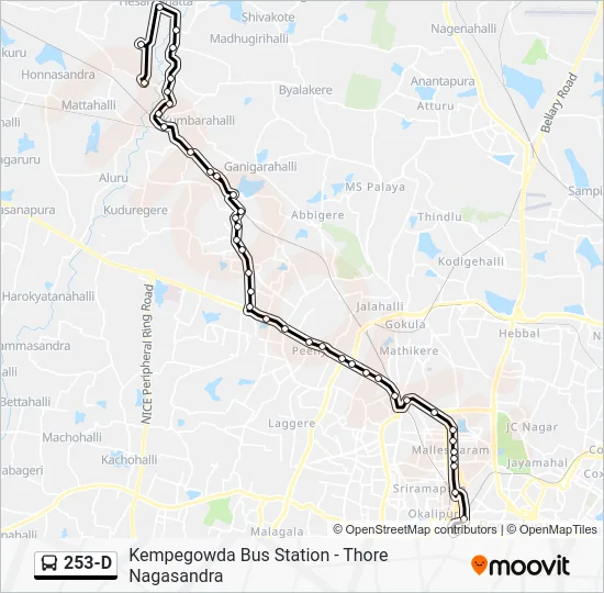 253-D Bus Line Map