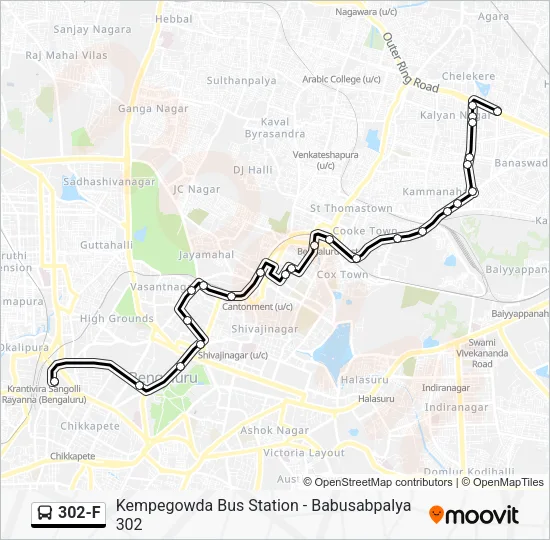 302-F Bus Line Map
